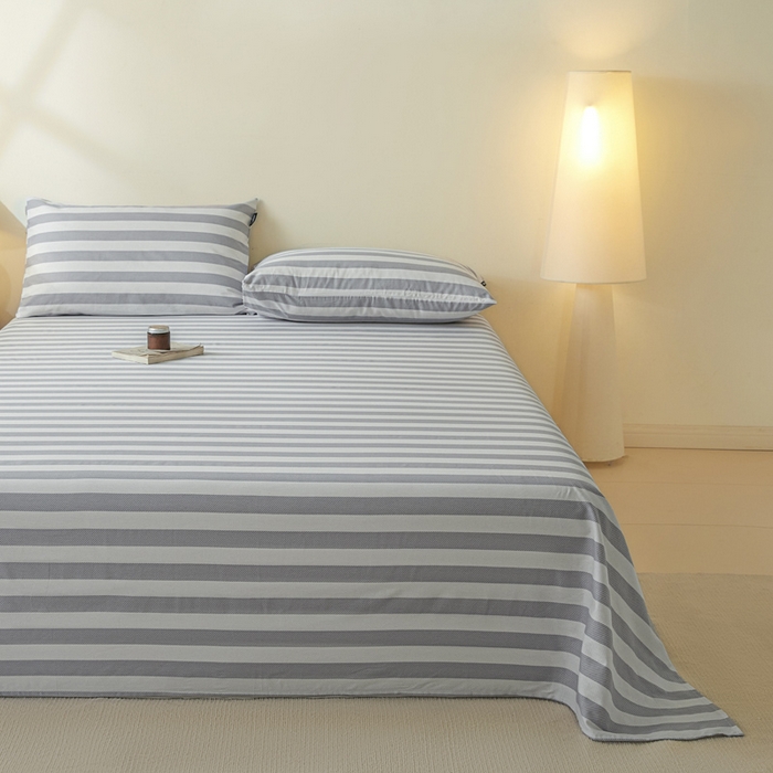 91家纺网 家纺一手货源 找家纺 涵宸家纺 2026新款全棉印花单床单-良品 床单-多哈-灰