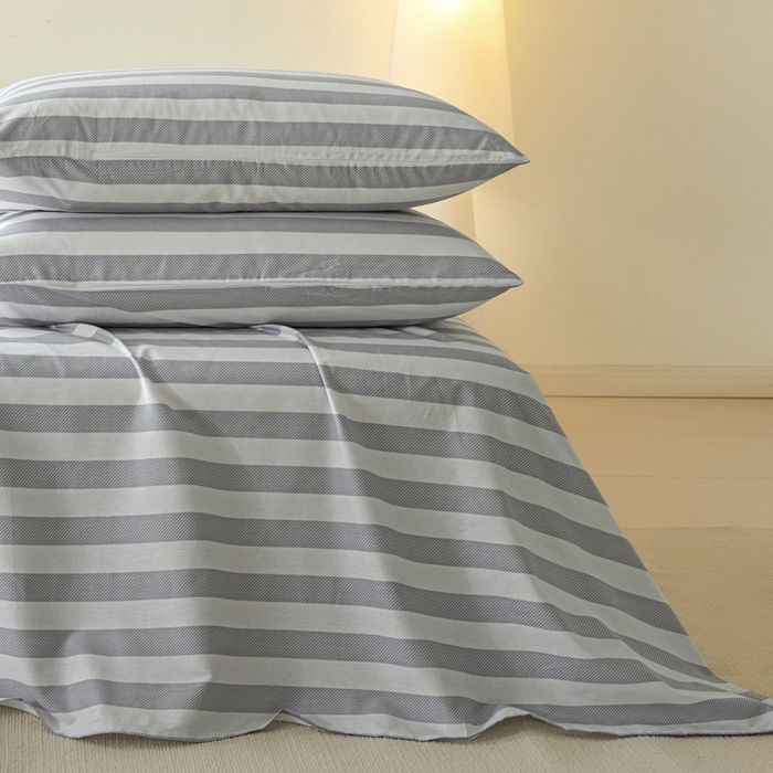 91家纺网 家纺一手货源 找家纺 涵宸家纺 2026新款全棉印花单床单-良品 床单-多哈-灰