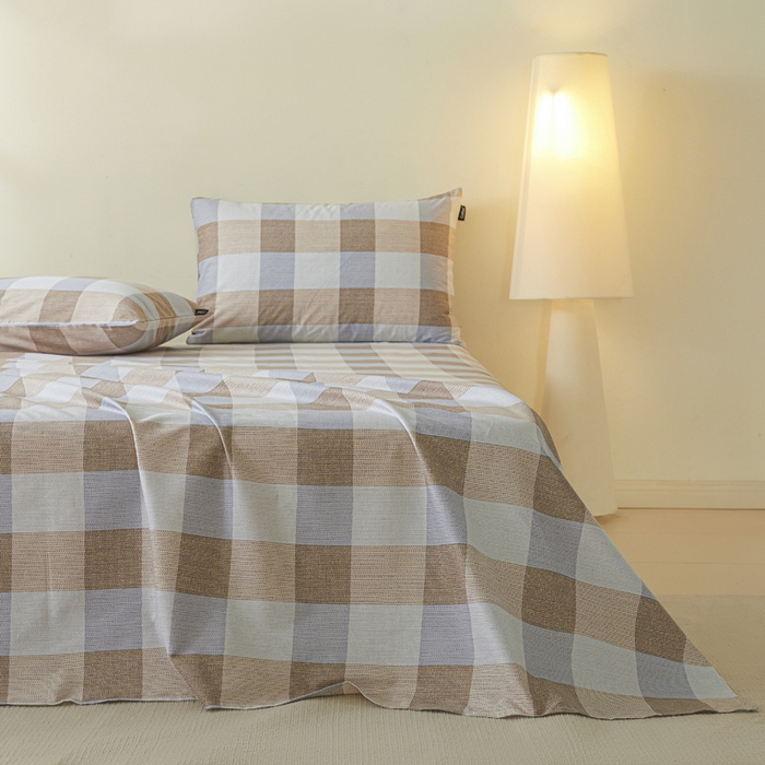 91家纺网 家纺一手货源 找家纺 涵宸家纺 2026新款全棉印花单床单-良品 床单-格律-兰