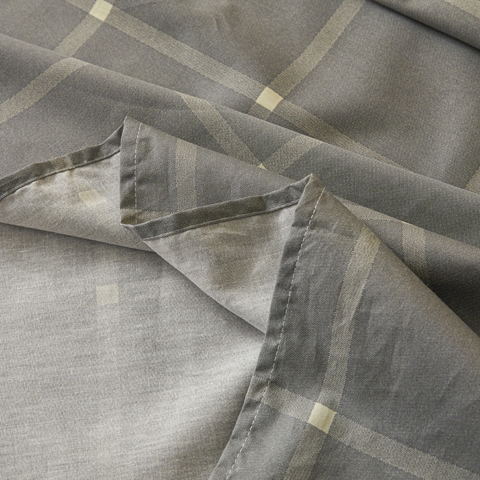 91家纺网 家纺一手货源 找家纺 涵宸家纺 2026新款全棉印花单床单-良品 床单-麦田-灰