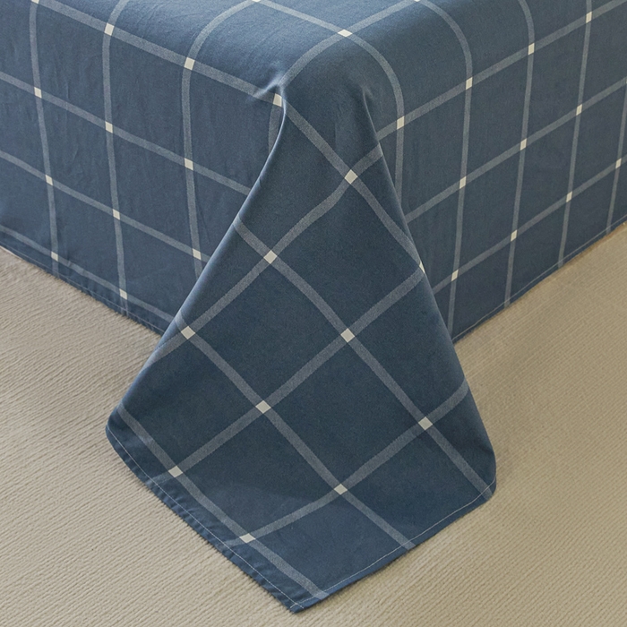 91家纺网 家纺一手货源 找家纺 涵宸家纺 2026新款全棉印花单床单-良品 床单-麦田-兰