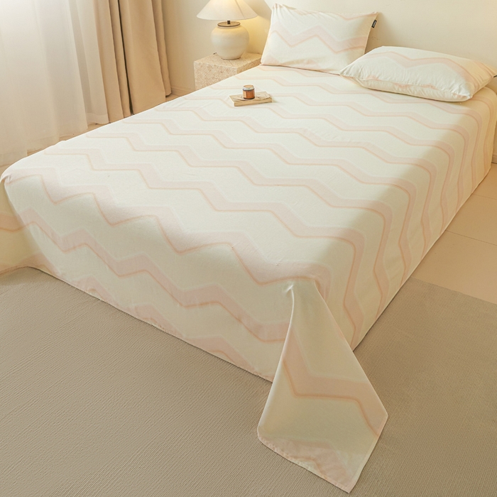 91家纺网 家纺一手货源 找家纺 涵宸家纺 2026新款全棉印花单床单-良品 床单-摩卡