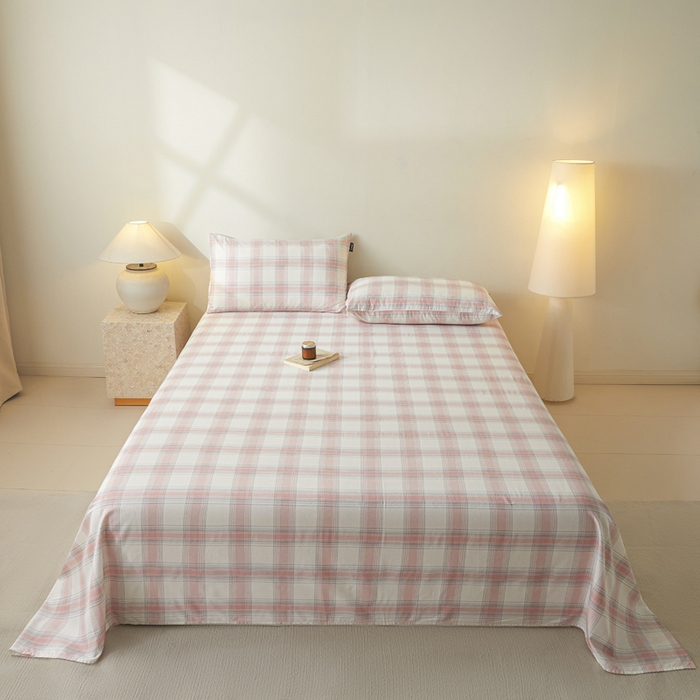 涵宸家纺 2026新款全棉印花单床单-良品 床单-莫妮粉