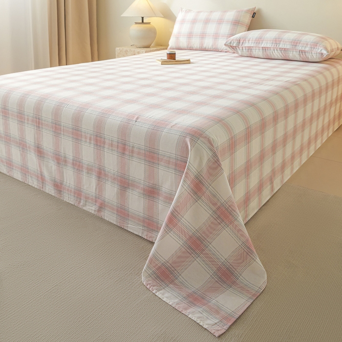 91家纺网 家纺一手货源 找家纺 涵宸家纺 2026新款全棉印花单床单-良品 床单-莫妮粉