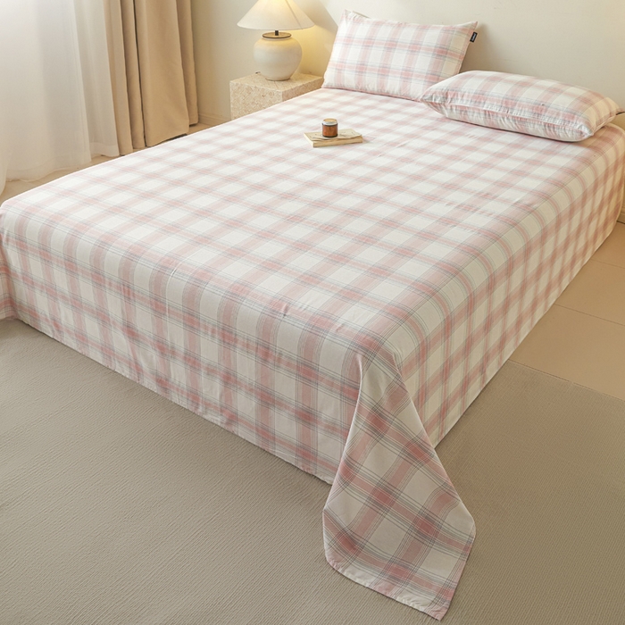 91家纺网 家纺一手货源 找家纺 涵宸家纺 2026新款全棉印花单床单-良品 床单-莫妮粉