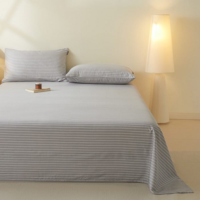 91家纺网 家纺一手货源 找家纺 涵宸家纺 2026新款全棉印花单床单-良品 床单-英伦-浅灰