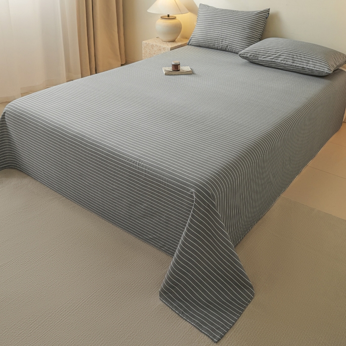 91家纺网 家纺一手货源 找家纺 涵宸家纺 2026新款全棉印花单床单-良品 床单-英伦-深灰