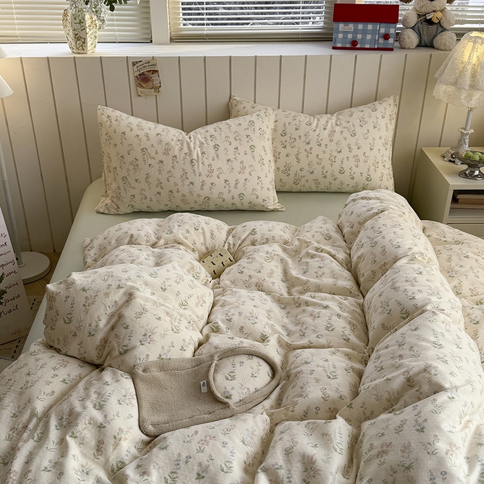 91家纺网 家纺一手货源 找家纺 （总）爱思佳 2026新款全棉纯棉双层纱基款系列四件套