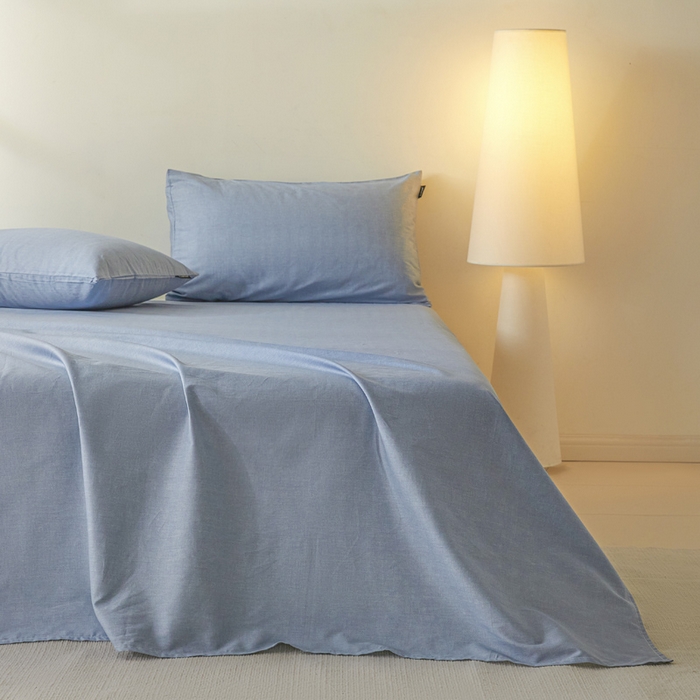 91家纺网 家纺一手货源 找家纺 涵宸家纺 2026新款全棉印花单床单-良品 床单-云纹-兰