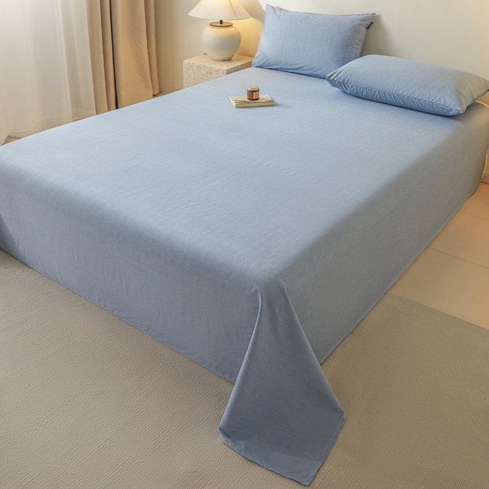 91家纺网 家纺一手货源 找家纺 涵宸家纺 2026新款全棉印花单床单-良品 床单-云纹-兰