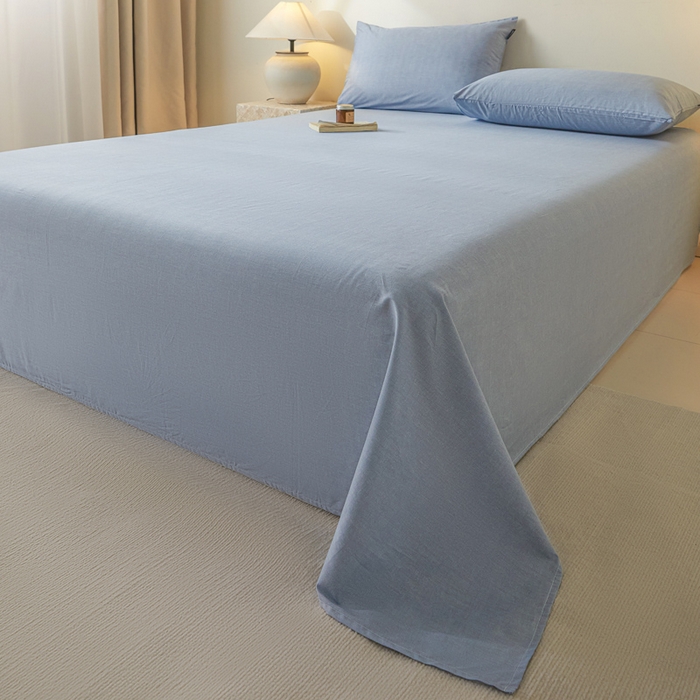 91家纺网 家纺一手货源 找家纺 涵宸家纺 2026新款全棉印花单床单-良品 床单-云纹-兰