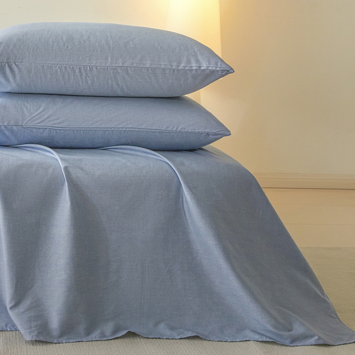 91家纺网 家纺一手货源 找家纺 涵宸家纺 2026新款全棉印花单床单-良品 床单-云纹-兰