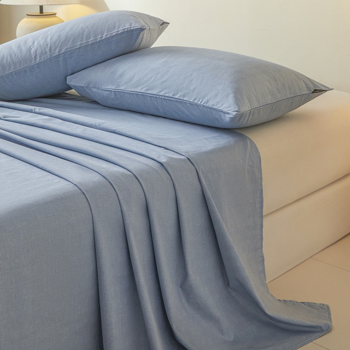 91家纺网 家纺一手货源 找家纺 涵宸家纺 2026新款全棉印花单床单-良品 床单-云纹-兰