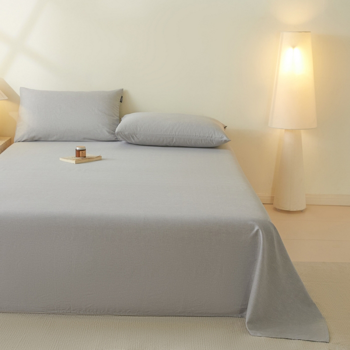 91家纺网 家纺一手货源 找家纺 涵宸家纺 2026新款全棉印花单床单-良品 床单-云纹-浅灰