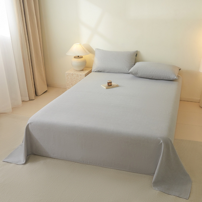 91家纺网 家纺一手货源 找家纺 涵宸家纺 2026新款全棉印花单床单-良品 床单-云纹-浅灰