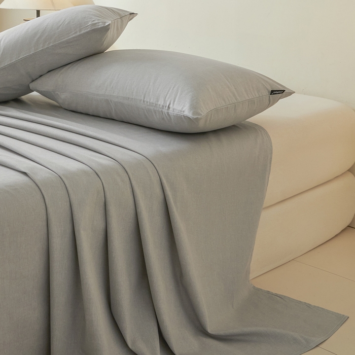 91家纺网 家纺一手货源 找家纺 涵宸家纺 2026新款全棉印花单床单-良品 床单-云纹-浅灰