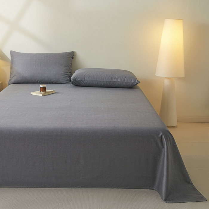 91家纺网 家纺一手货源 找家纺 涵宸家纺 2026新款全棉印花单床单-良品 床单-云纹-深灰