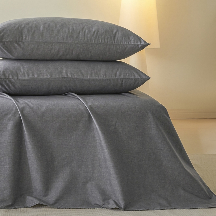 91家纺网 家纺一手货源 找家纺 涵宸家纺 2026新款全棉印花单床单-良品 床单-云纹-深灰