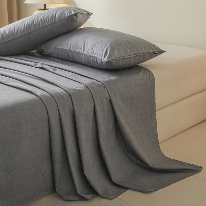 91家纺网 家纺一手货源 找家纺 涵宸家纺 2026新款全棉印花单床单-良品 床单-云纹-深灰