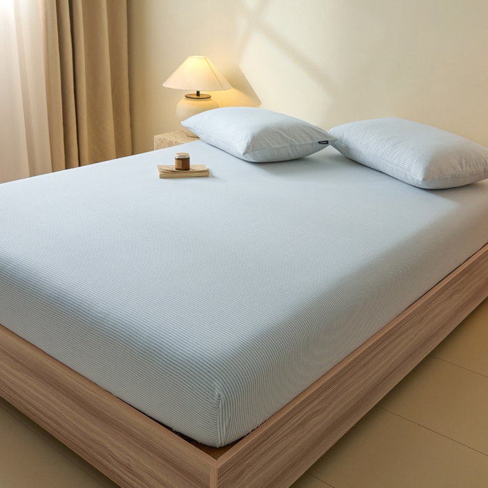 91家纺网 家纺一手货源 找家纺 涵宸家纺 2026新款全棉印花单床笠-良品 床笠-半夏-兰