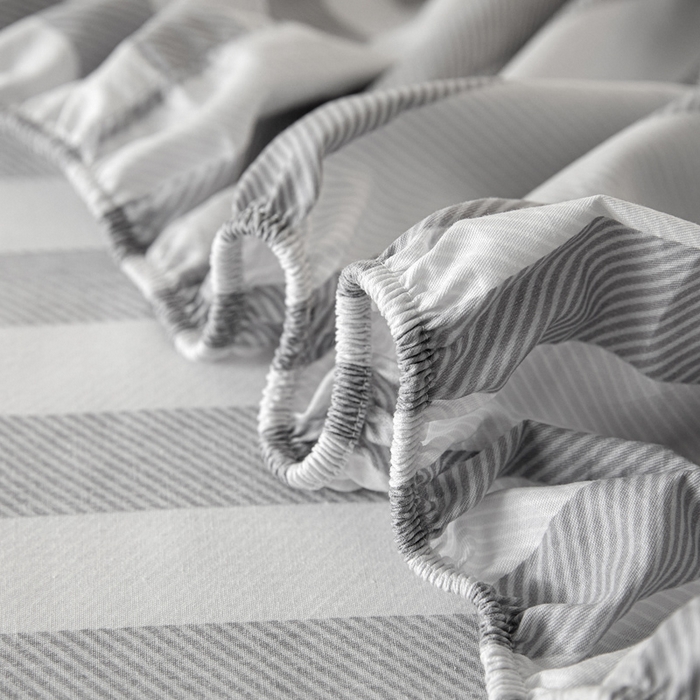 91家纺网 家纺一手货源 找家纺 涵宸家纺 2026新款全棉印花单床笠-良品 床笠-多哈-灰