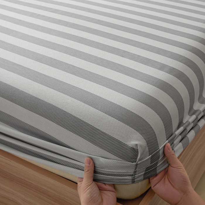 91家纺网 家纺一手货源 找家纺 涵宸家纺 2026新款全棉印花单床笠-良品 床笠-多哈-灰