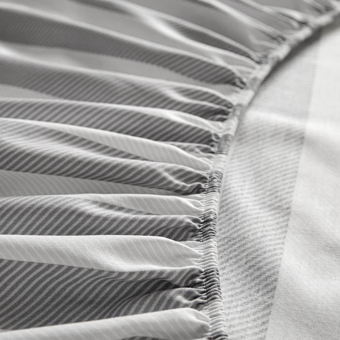 91家纺网 家纺一手货源 找家纺 涵宸家纺 2026新款全棉印花单床笠-良品 床笠-多哈-灰