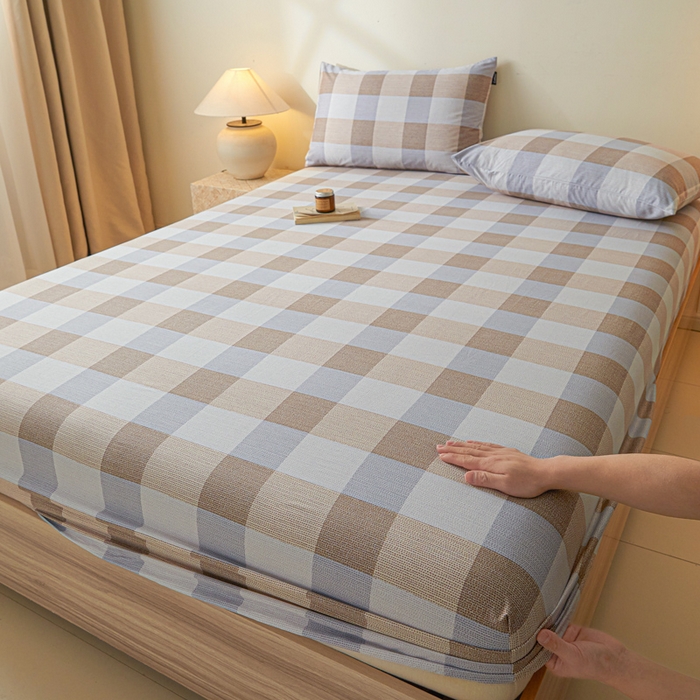 91家纺网 家纺一手货源 找家纺 涵宸家纺 2026新款全棉印花单床笠-良品 床笠-格律-兰