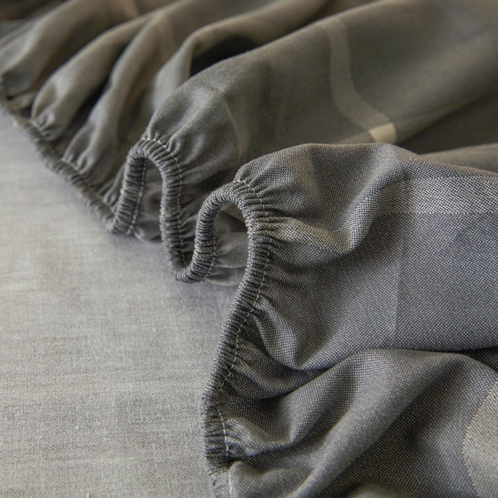 91家纺网 家纺一手货源 找家纺 涵宸家纺 2026新款全棉印花单床笠-良品 床笠-麦田-灰