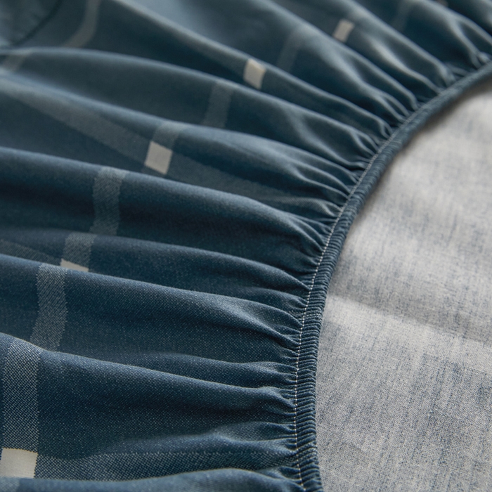 91家纺网 家纺一手货源 找家纺 涵宸家纺 2026新款全棉印花单床笠-良品 床笠-麦田-兰