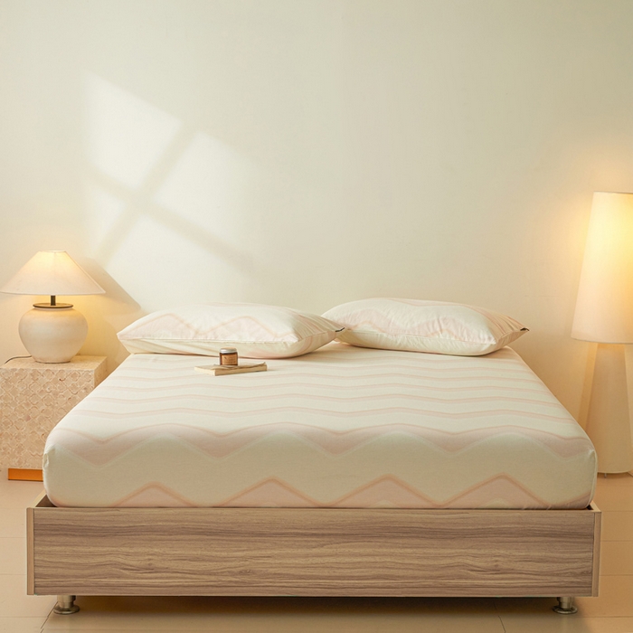 91家纺网 家纺一手货源 找家纺 涵宸家纺 2026新款全棉印花单床笠-良品 床笠-摩卡