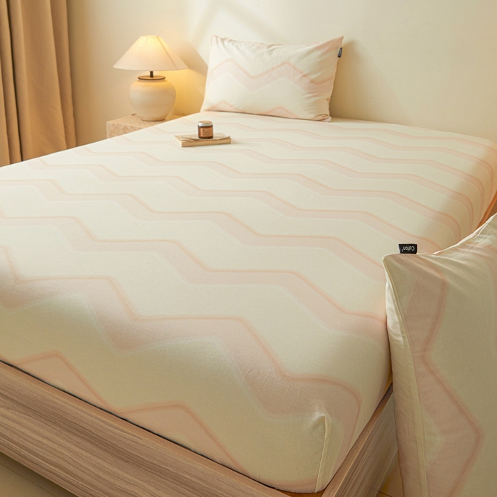 91家纺网 家纺一手货源 找家纺 涵宸家纺 2026新款全棉印花单床笠-良品 床笠-摩卡