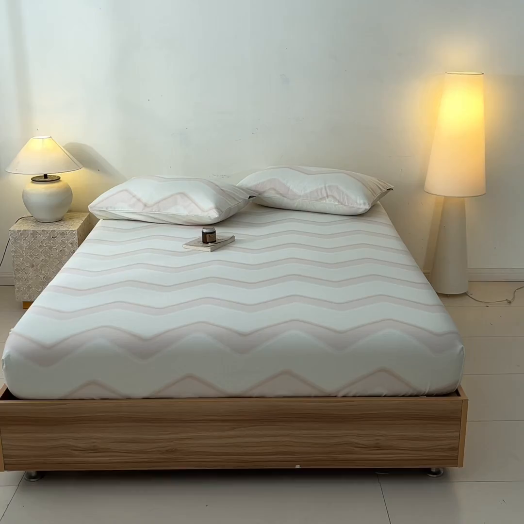 91家纺网 家纺一手货源 找家纺 涵宸家纺 2026新款全棉印花单床笠-良品 床笠-摩卡