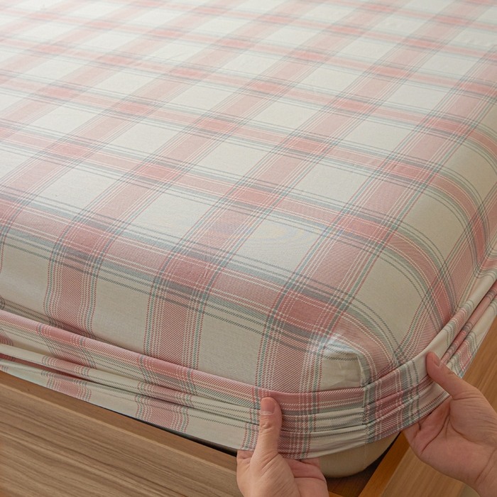 91家纺网 家纺一手货源 找家纺 涵宸家纺 2026新款全棉印花单床笠-良品 床笠-莫妮粉