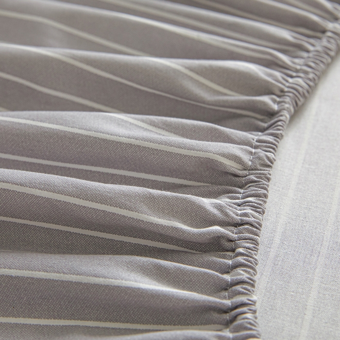 91家纺网 家纺一手货源 找家纺 涵宸家纺 2026新款全棉印花单床笠-良品 床笠-英伦-浅灰