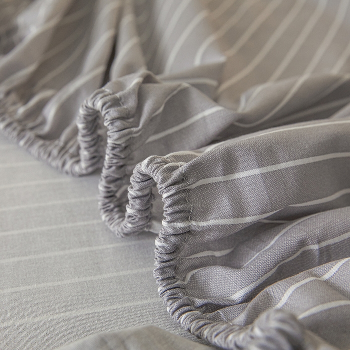 91家纺网 家纺一手货源 找家纺 涵宸家纺 2026新款全棉印花单床笠-良品 床笠-英伦-浅灰