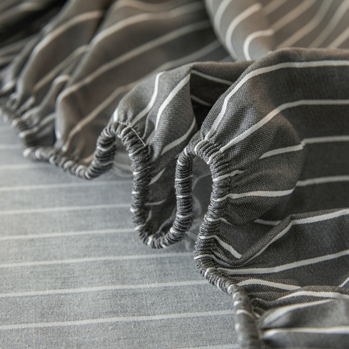 91家纺网 家纺一手货源 找家纺 涵宸家纺 2026新款全棉印花单床笠-良品 床笠-英伦-深灰