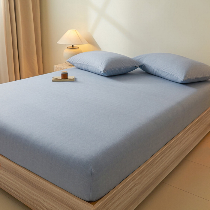 91家纺网 家纺一手货源 找家纺 涵宸家纺 2026新款全棉印花单床笠-良品 床笠-云纹-兰