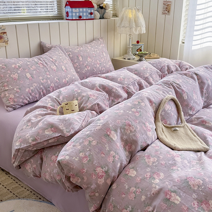 91家纺网 家纺一手货源 找家纺 （总）爱思佳 2026新款全棉纯棉双层纱基款系列四件套