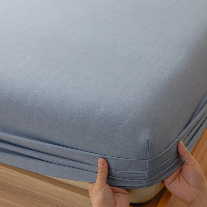 91家纺网 家纺一手货源 找家纺 涵宸家纺 2026新款全棉印花单床笠-良品 床笠-云纹-兰