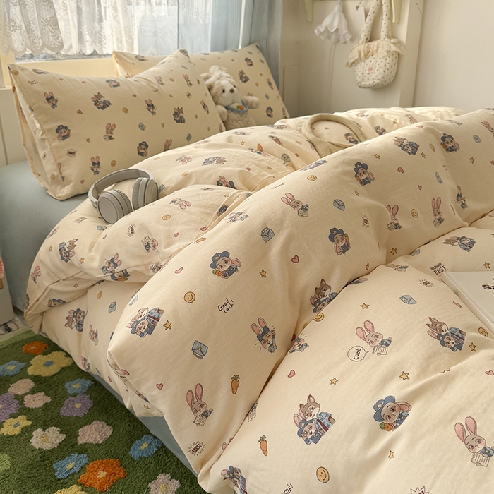 91家纺网 家纺一手货源 找家纺 （总）爱思佳 2026新款全棉纯棉双层纱基款系列四件套