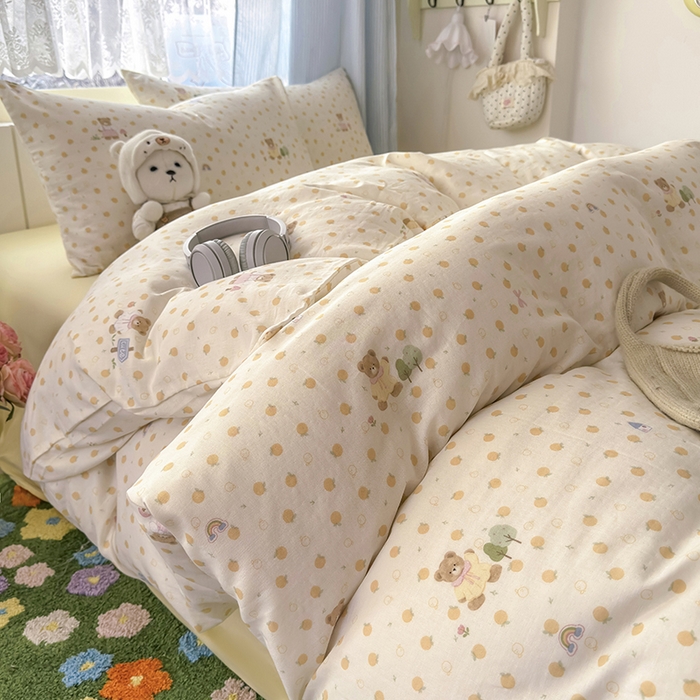 91家纺网 家纺一手货源 找家纺 （总）爱思佳 2026新款全棉纯棉双层纱基款系列四件套