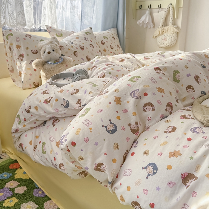 91家纺网 家纺一手货源 找家纺 （总）爱思佳 2026新款全棉纯棉双层纱基款系列四件套