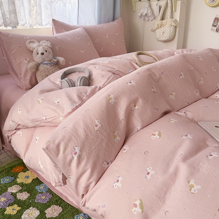 91家纺网 家纺一手货源 找家纺 （总）爱思佳 2026新款全棉纯棉双层纱基款系列四件套