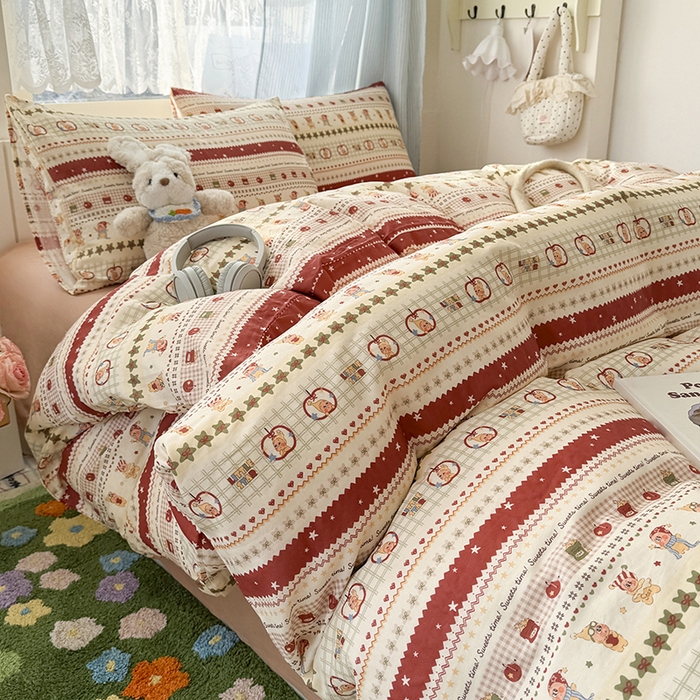 91家纺网 家纺一手货源 找家纺 （总）爱思佳 2026新款全棉纯棉双层纱基款系列四件套