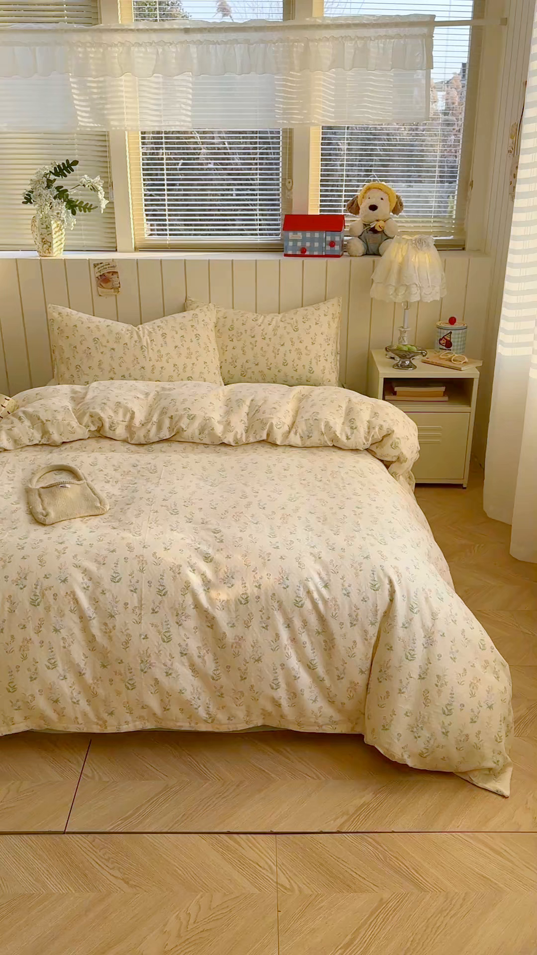 91家纺网 家纺一手货源 找家纺 爱思佳 2026新款全棉纯棉双层纱基款系列四件套 初春