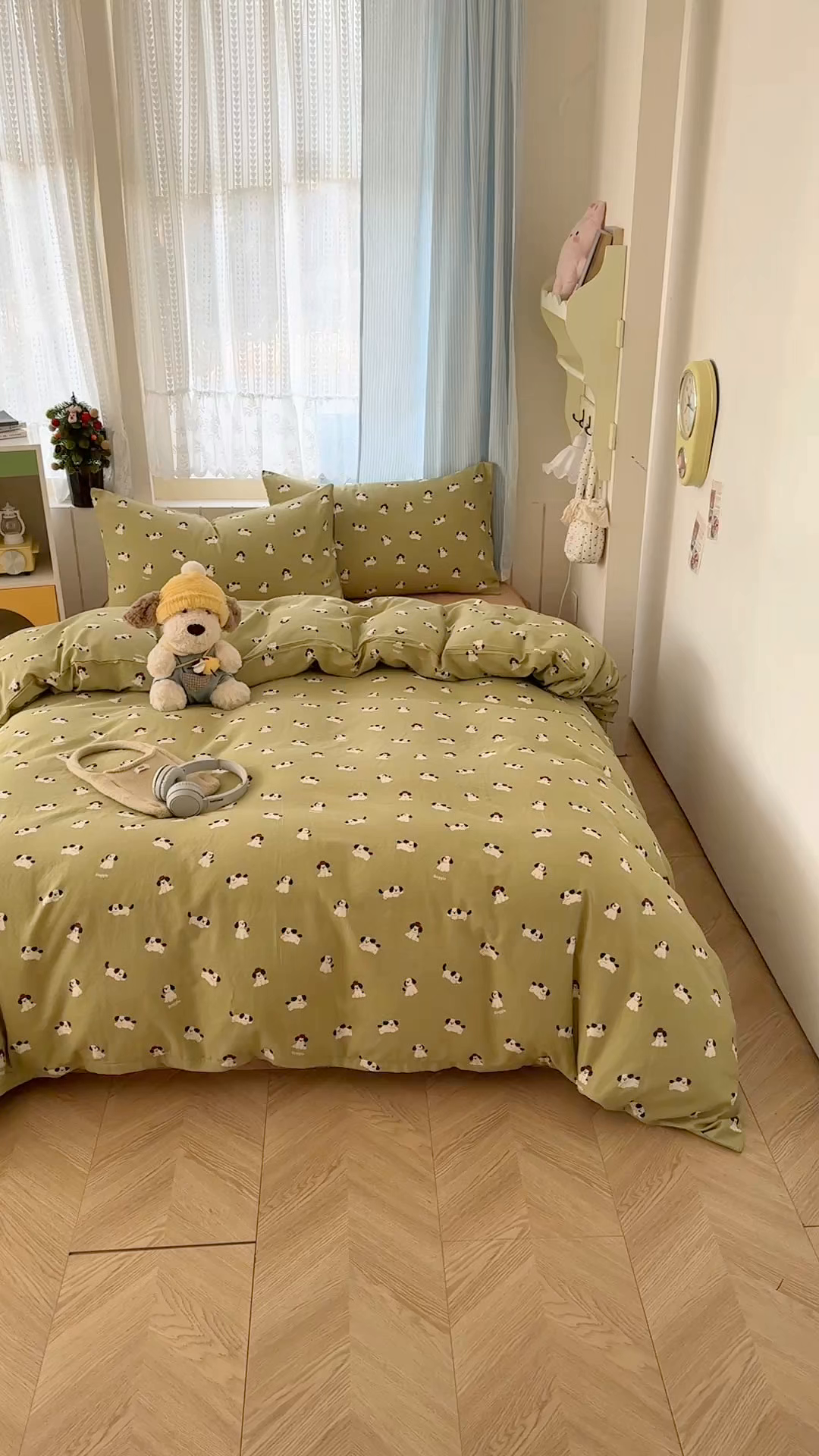 91家纺网 家纺一手货源 找家纺 爱思佳 2026新款全棉纯棉双层纱基款系列四件套 萌宠