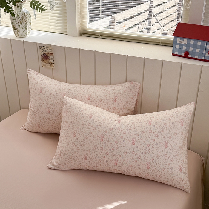 91家纺网 家纺一手货源 找家纺 爱思佳 2026新款全棉纯棉双层纱基款系列四件套 沐雨花朝