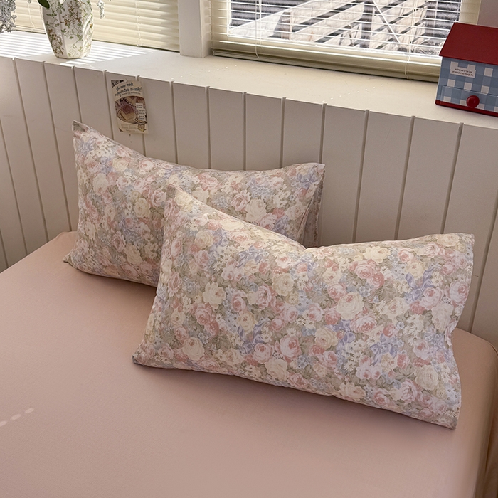 91家纺网 家纺一手货源 找家纺 爱思佳 2026新款全棉纯棉双层纱基款系列四件套 暖阳绿意