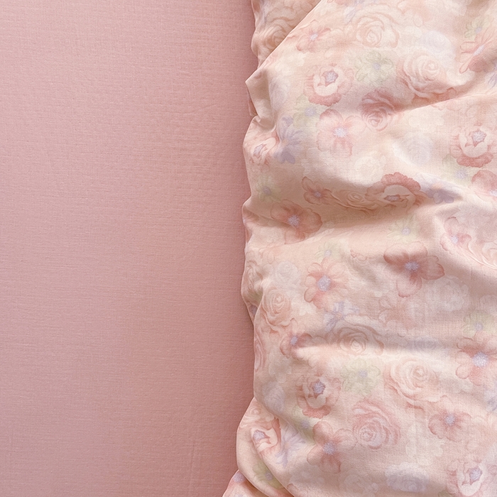 91家纺网 家纺一手货源 找家纺 爱思佳 2026新款全棉纯棉双层纱基款系列四件套 十里桃花